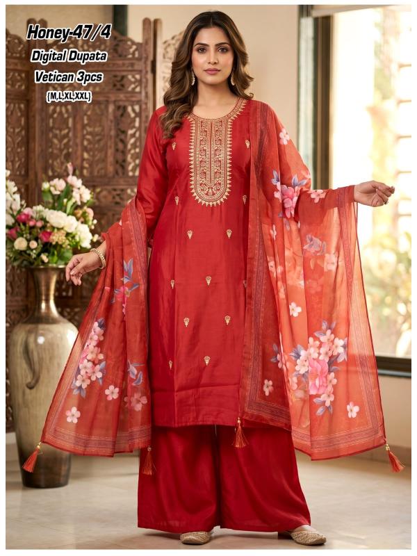 Desi kudi vatican silk 3pcs kurtis wholesale